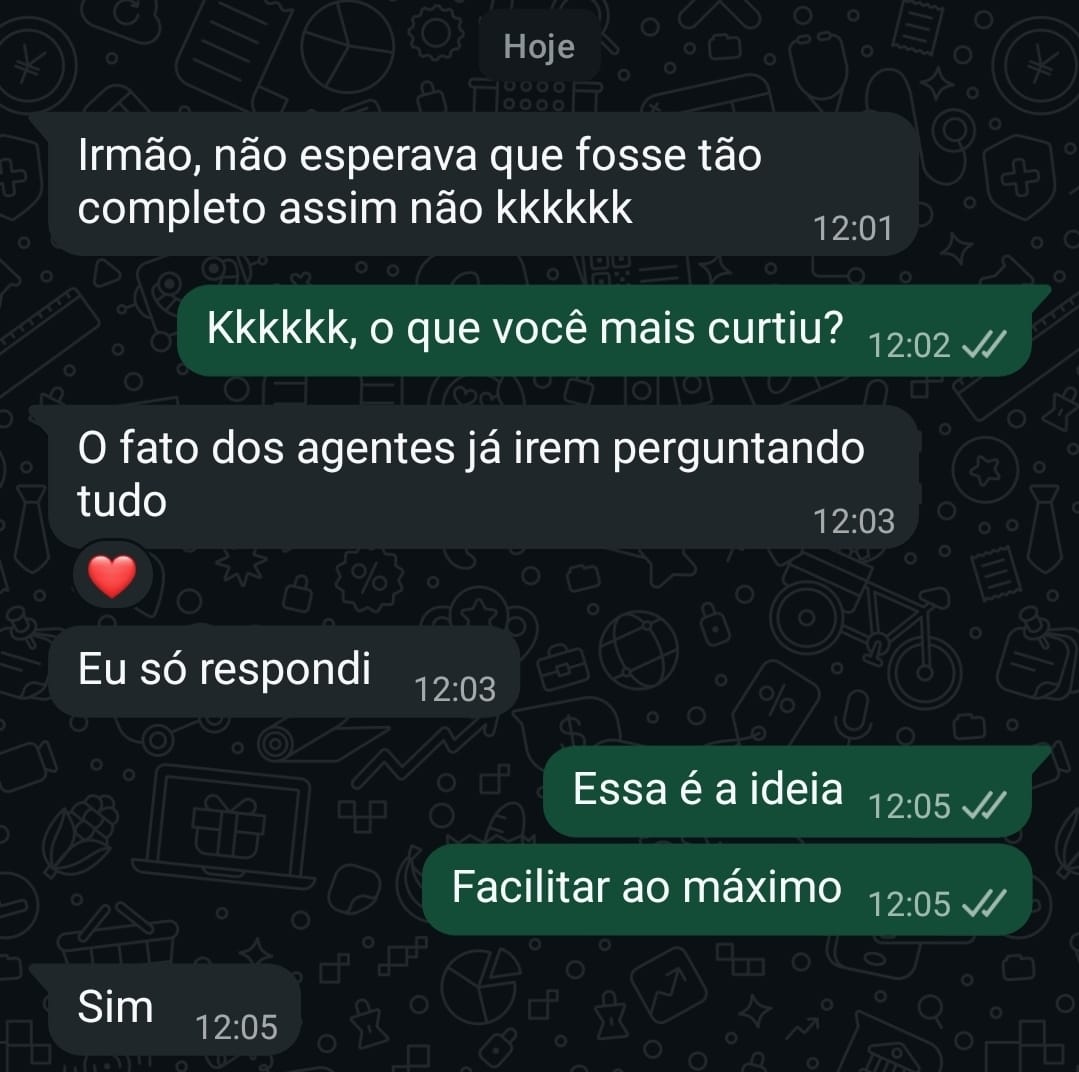 Mensagem de aluno da AcademIA no WhatsApp, depoimento 6
